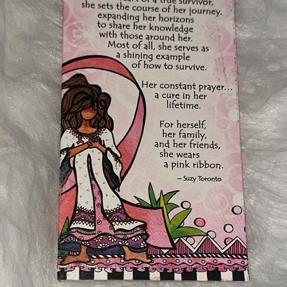 Suzy Toronto Pink Ribbon Breast Cancer Awareness Bookmark Blue Mountain Arts